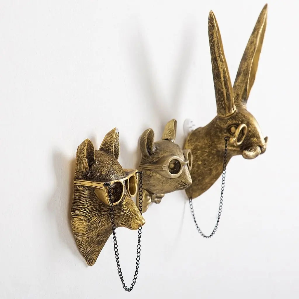 bronze animal wall mount, wall decor animals, modern wall art