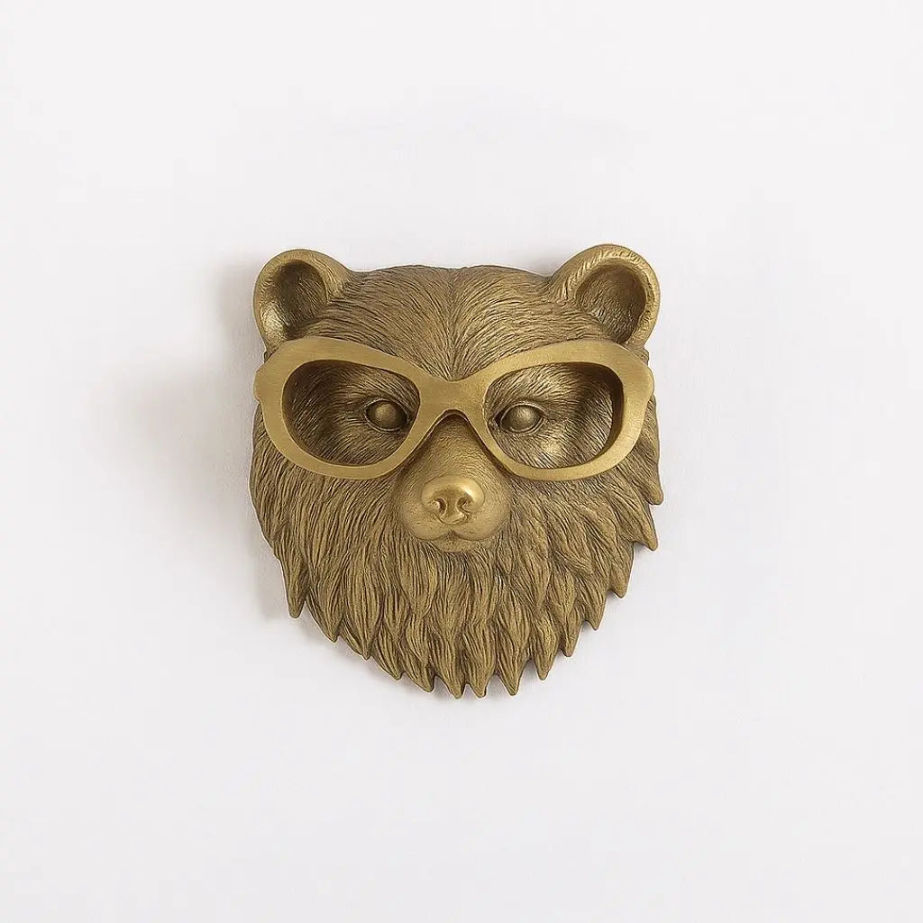 Bronze animal wall decor, animal head wall mount, antique bronze wall art