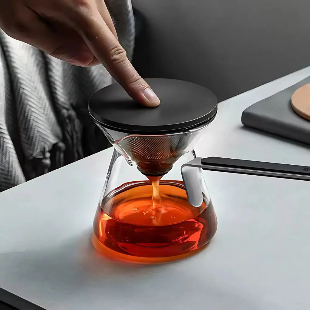 Elegant one-button teapot design for effortless brewing