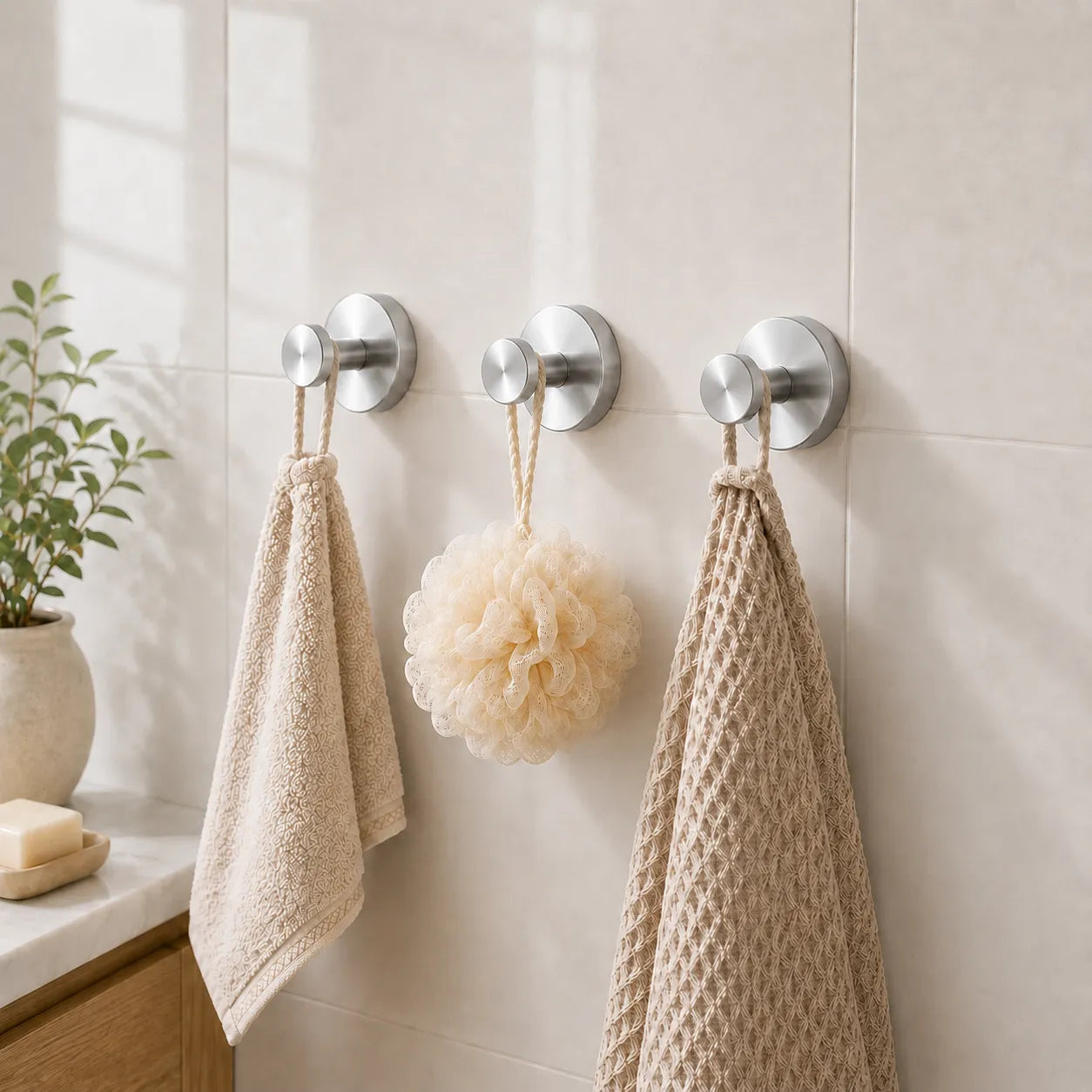 Aura Stainless Steel Suction Hooks