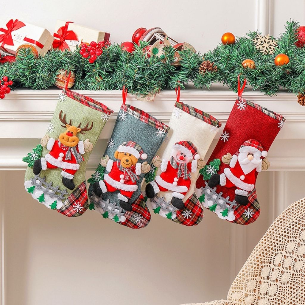 Jordan character fabric stocking with generous interior space for gifts