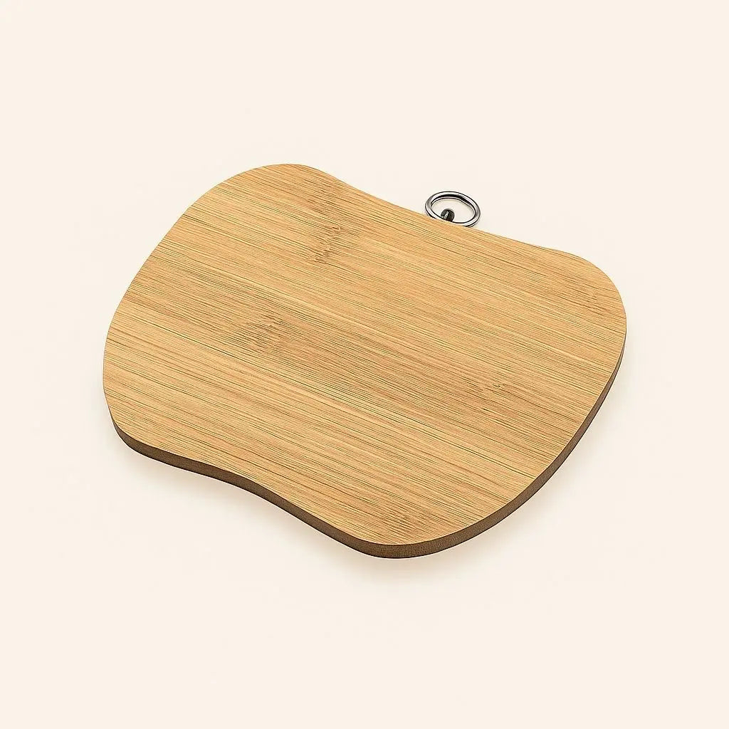 Square bamboo kitchen board with smooth knife-friendly surface, sustainable wood cutting board for daily use