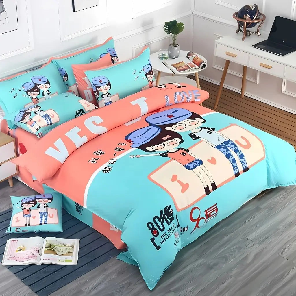 Breathable sanded cotton bedding with thicker weave for year-round warmth and comfort