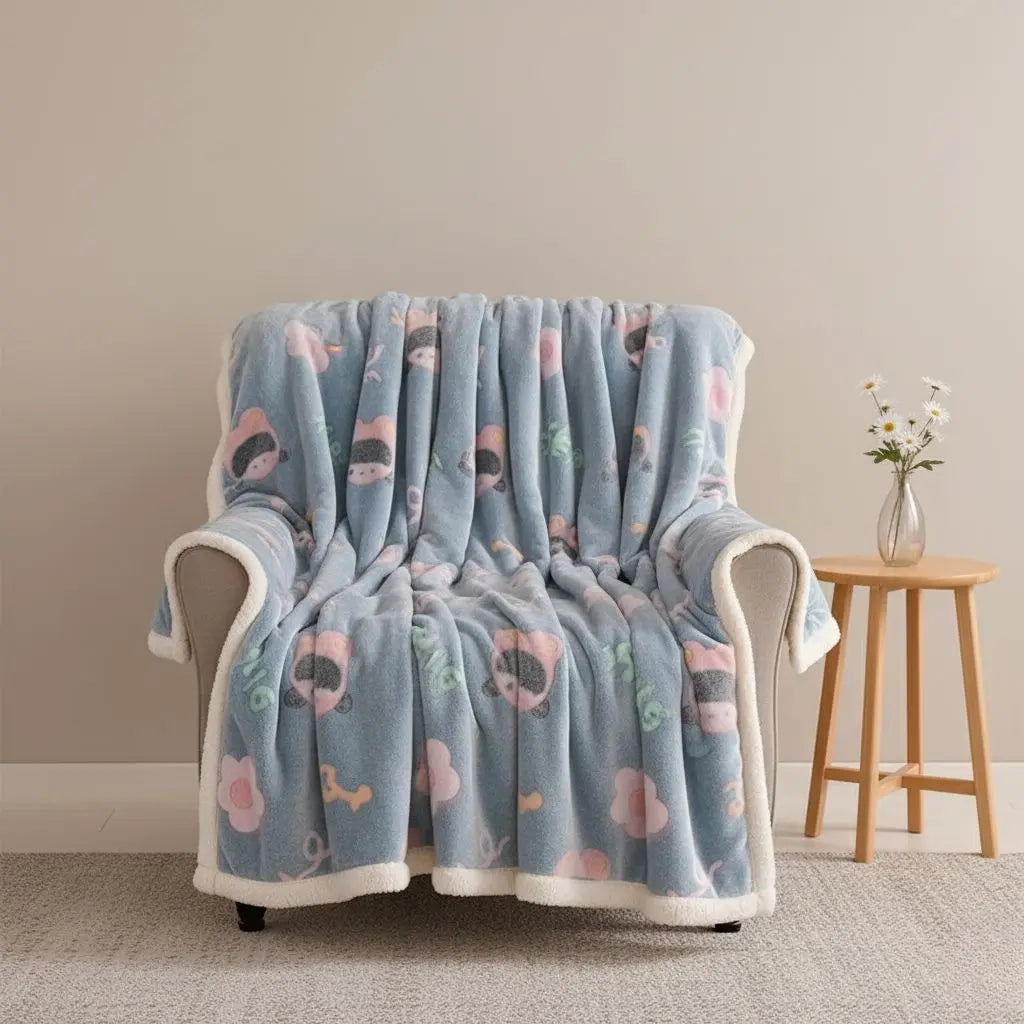 Cozy bedroom blanket for winter comfort home textile seasonal decor