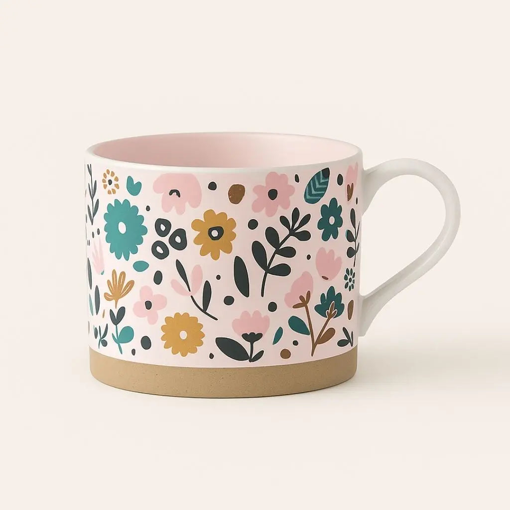 Artisan ceramic coffee cup in stoneware finish, microwave and dishwasher safe for everyday drinkware