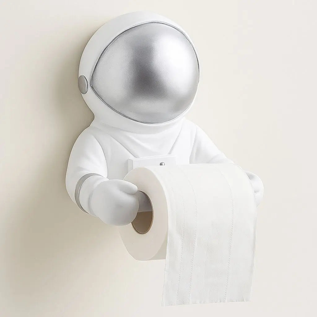 Astronaut Toilet Paper Holder Wall Mounted - Space Bathroom Decor