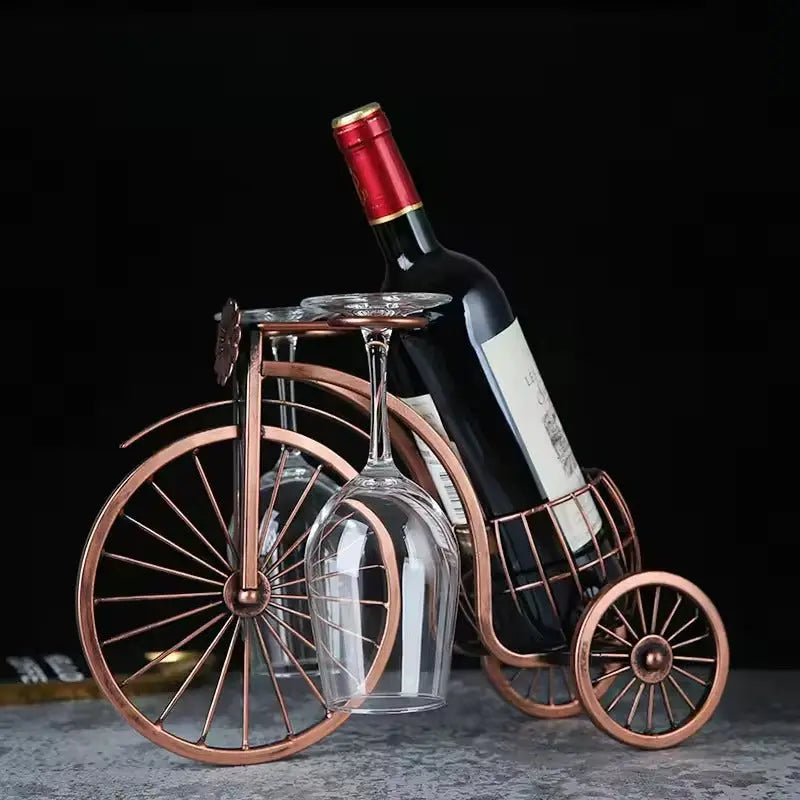 Brix Tricycle Wine Bottle & Glass Holder Inovessa