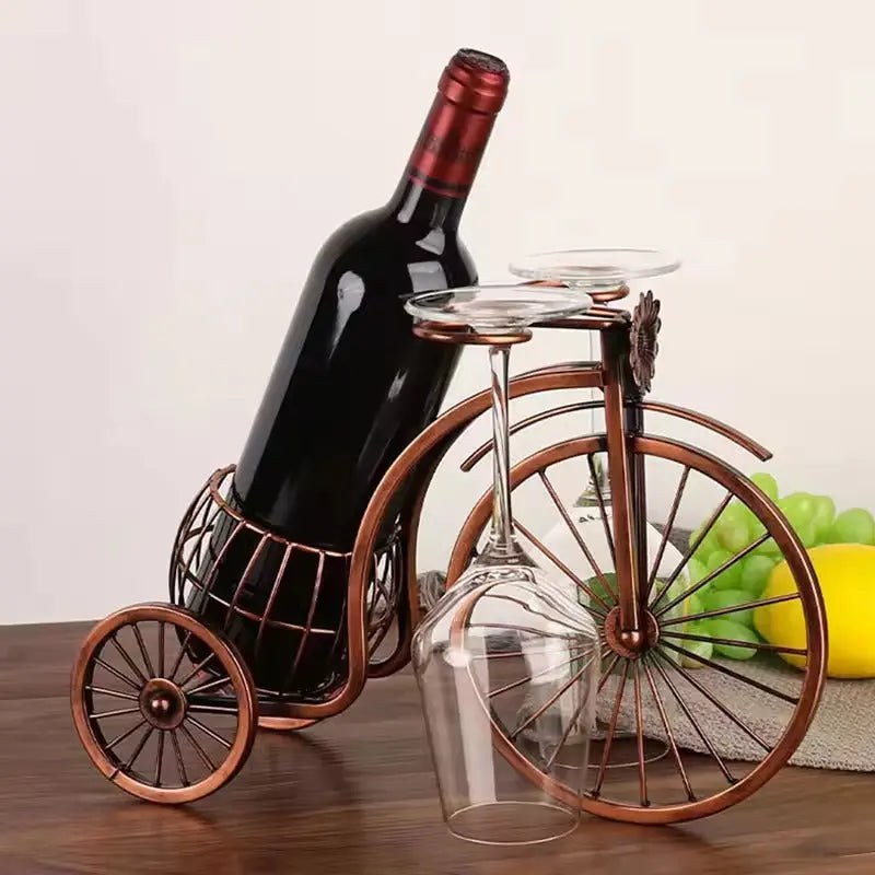 Brix Tricycle Wine Bottle & Glass Holder Inovessa
