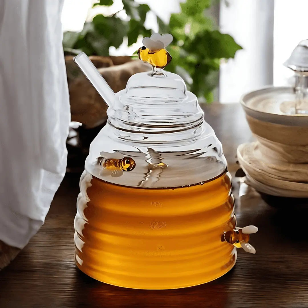 BuzzyBee Glass Honey Jar Inovessa
