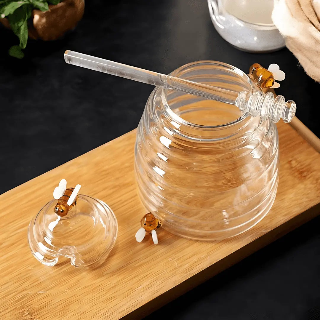 BuzzyBee Glass Honey Jar Inovessa
