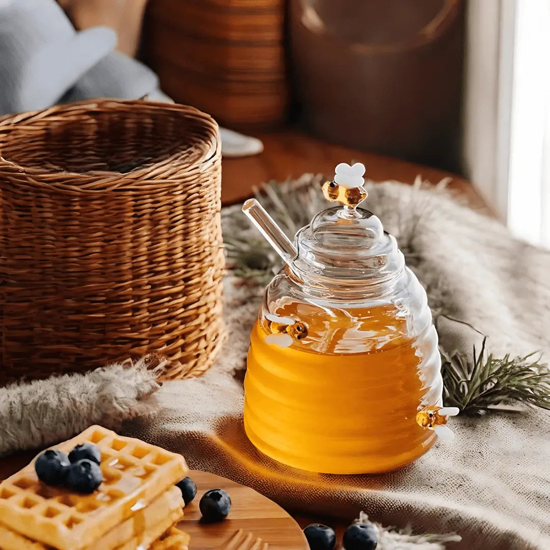 BuzzyBee Glass Honey Jar Inovessa