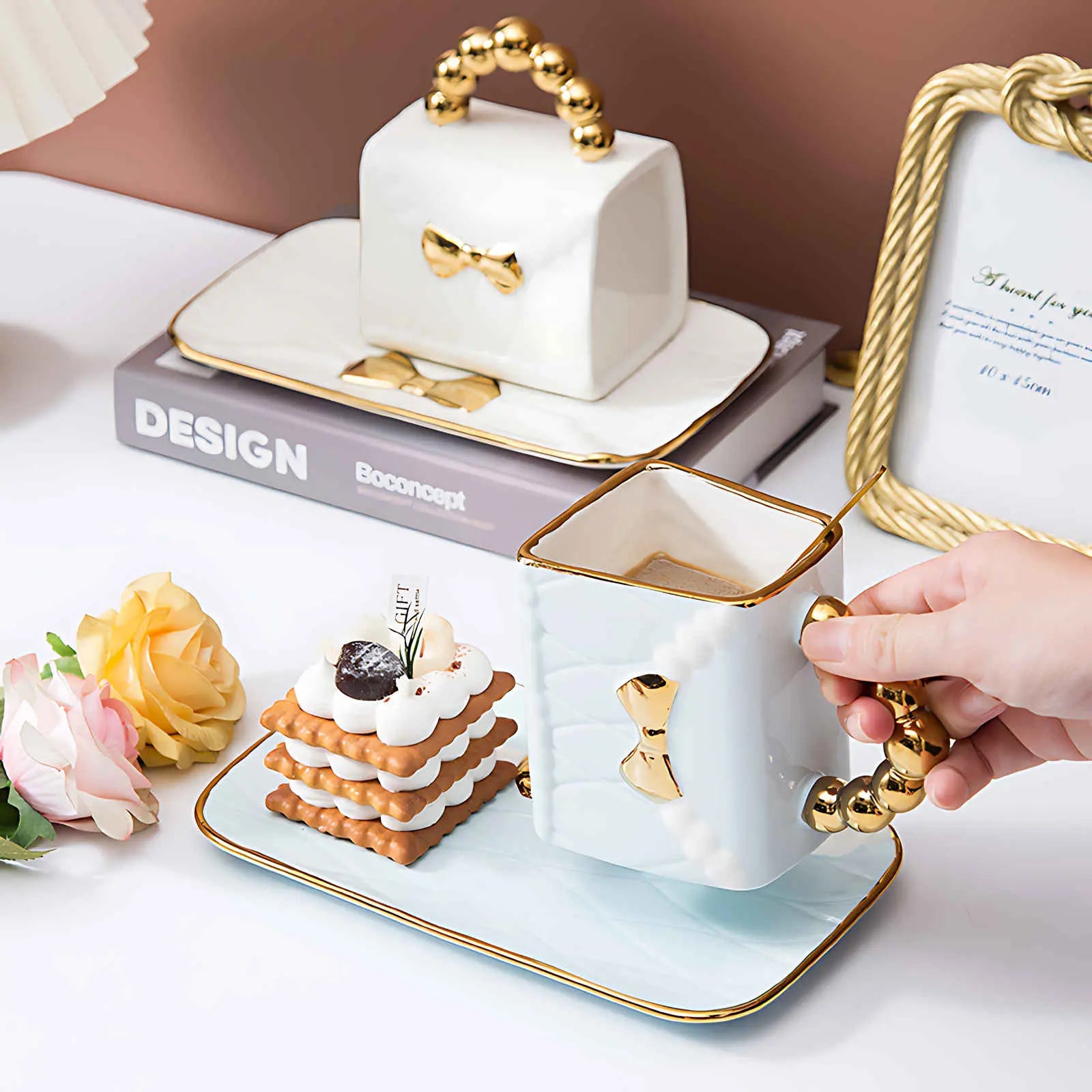 Charmoire Ceramic Tea & Coffee Set Inovessa