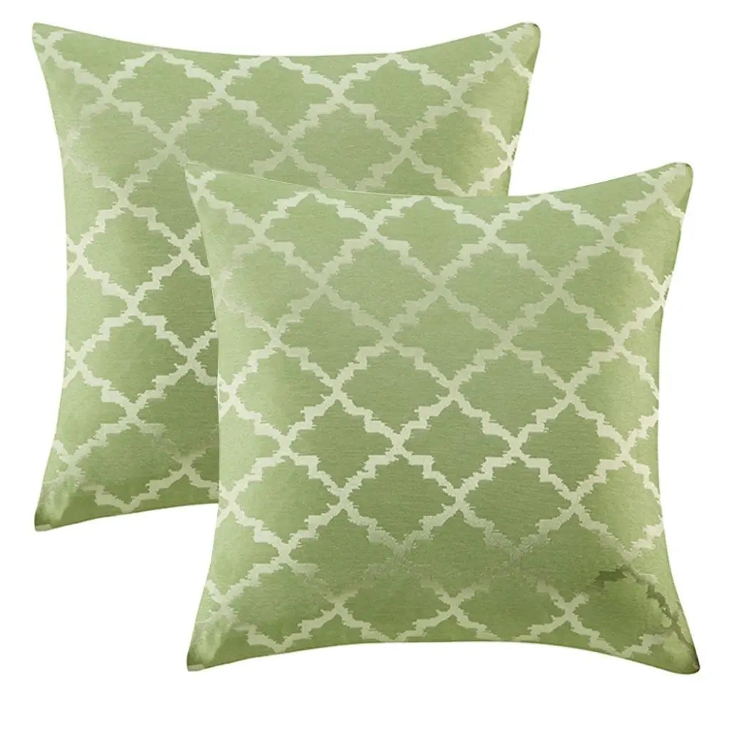 Complete geometric pillow cover set in multiple sizes crafted from durable polyester for versatile styling