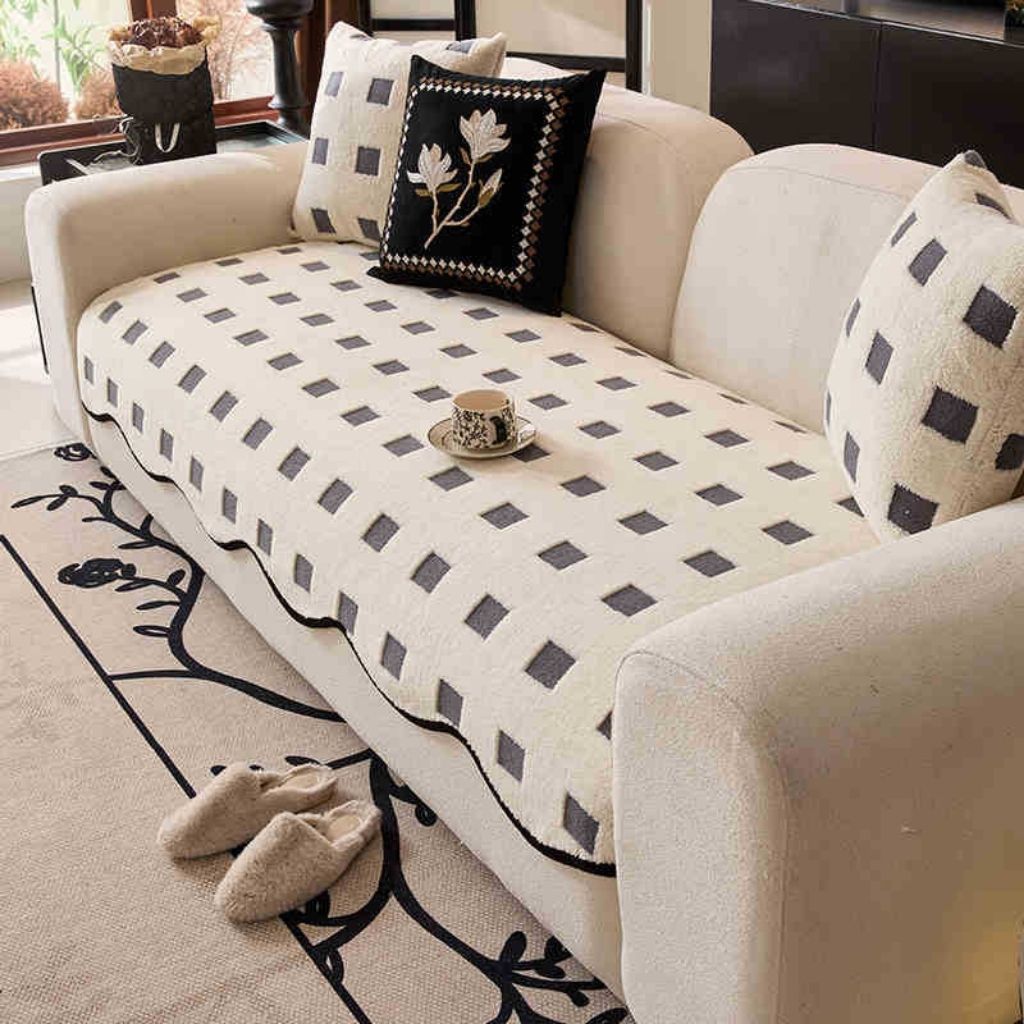 Fitted sofa cover available in multiple sizes from 90x90cm to 90x240cm for various furniture