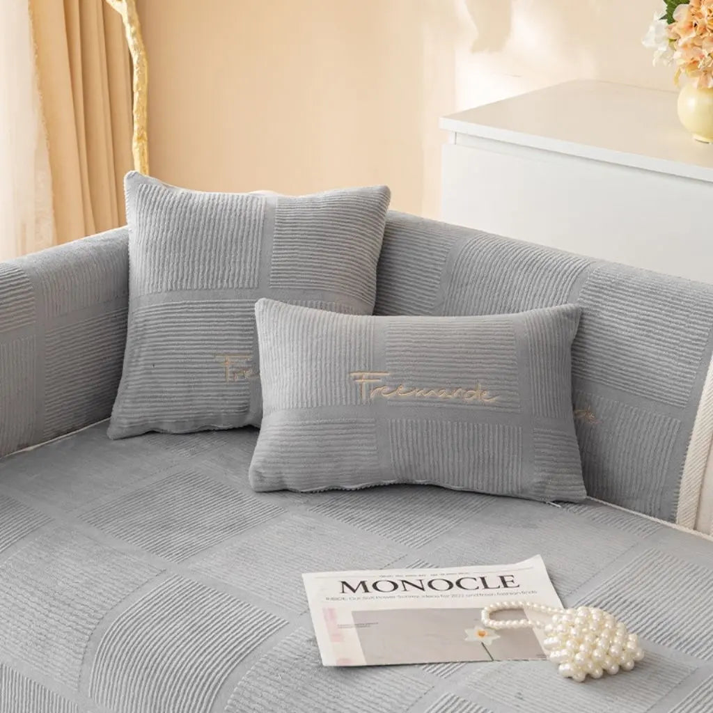 Versatile flannel furniture protector designed for stain and wear protection