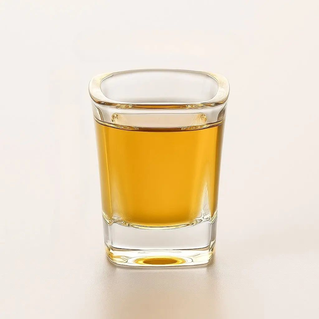 Premium crystal baijiu glasses with wooden storage rack, lead-free 70ml shot glasses for home bar