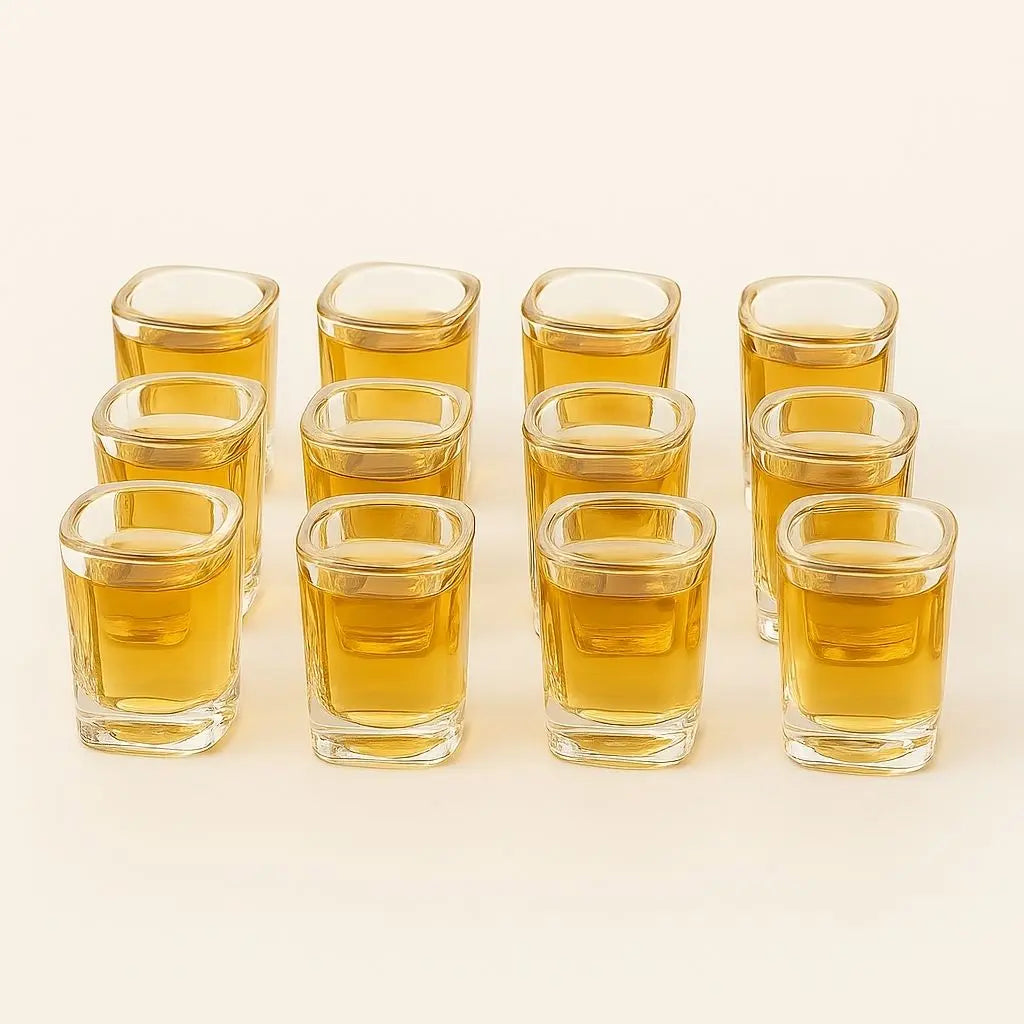 Lead-free crystal baijiu shot glasses perfect for whiskey, spirits and party entertaining