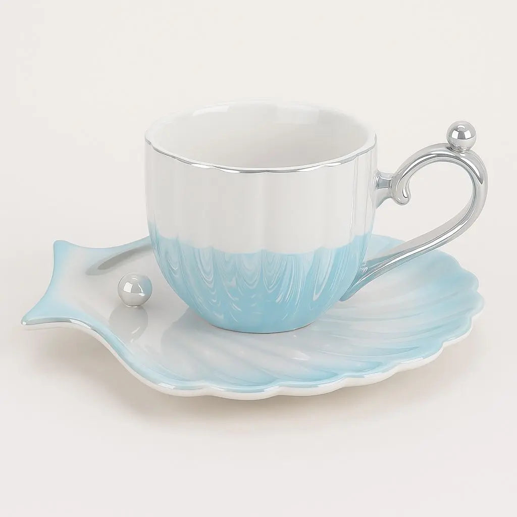 Premium bone china teacups featuring lustrous pearl finish, perfect for sophisticated tea rituals