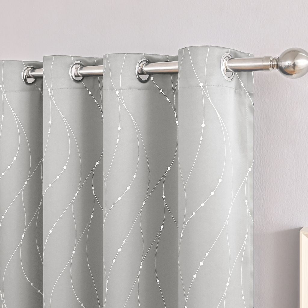 Curtain size options and blackout panel dimensions guide, helping customers choose perfect window fitting solutions