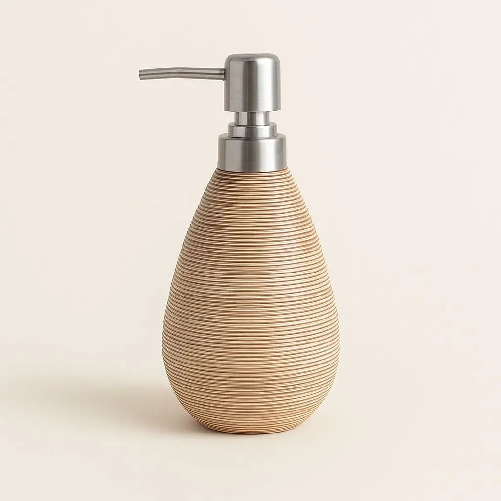 Japanese ceramic soap bottle with retro design perfect for bathroom and spa environments