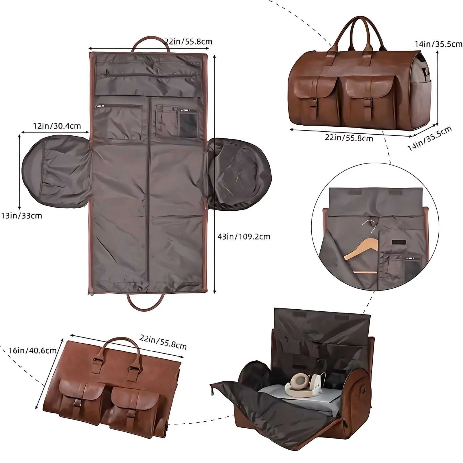 EminenceCarrier™ - Luxe Leather Duffle Bag Inovessa