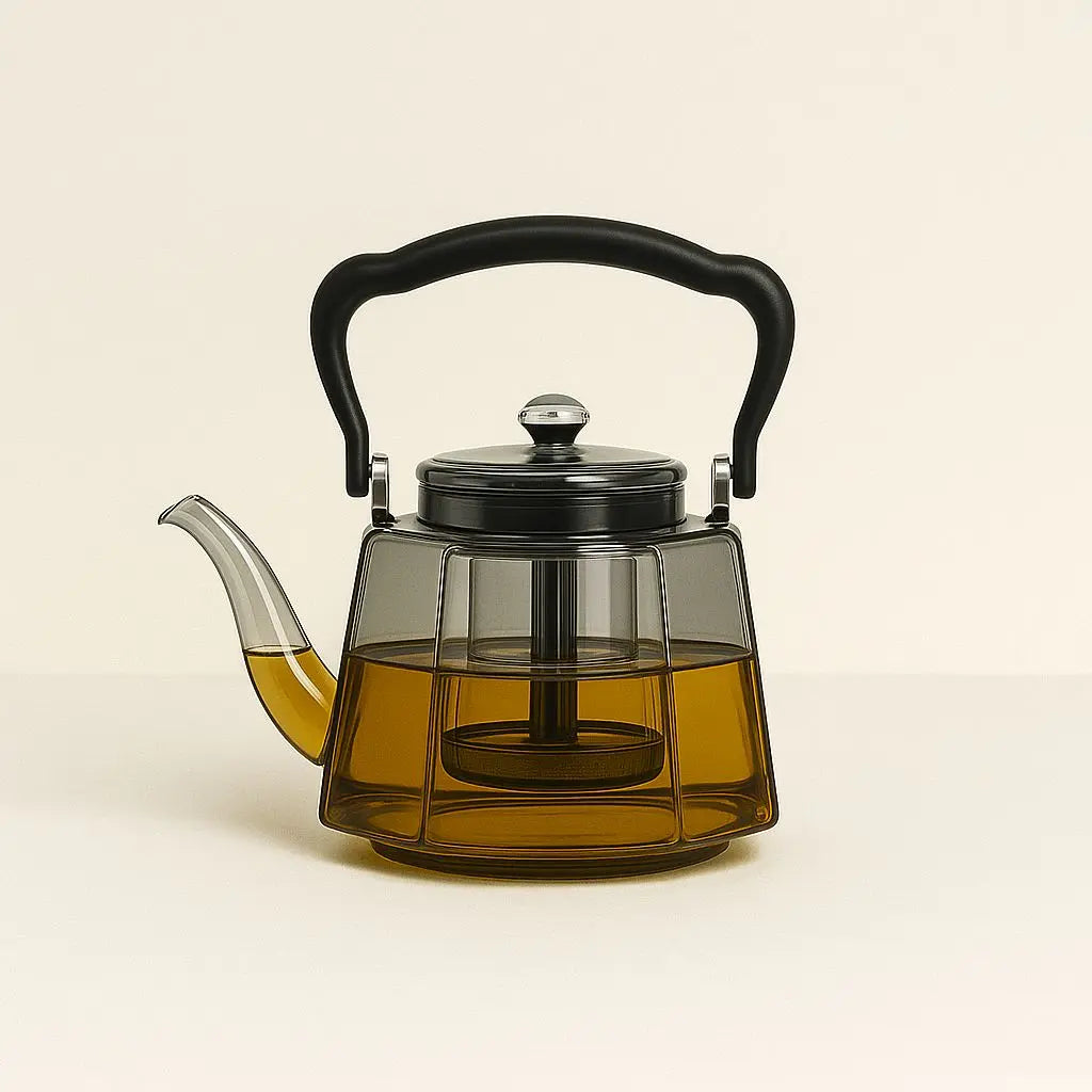 Flix Halcyon Heat-Resistant Glass Teapot With Infuser Inovessa