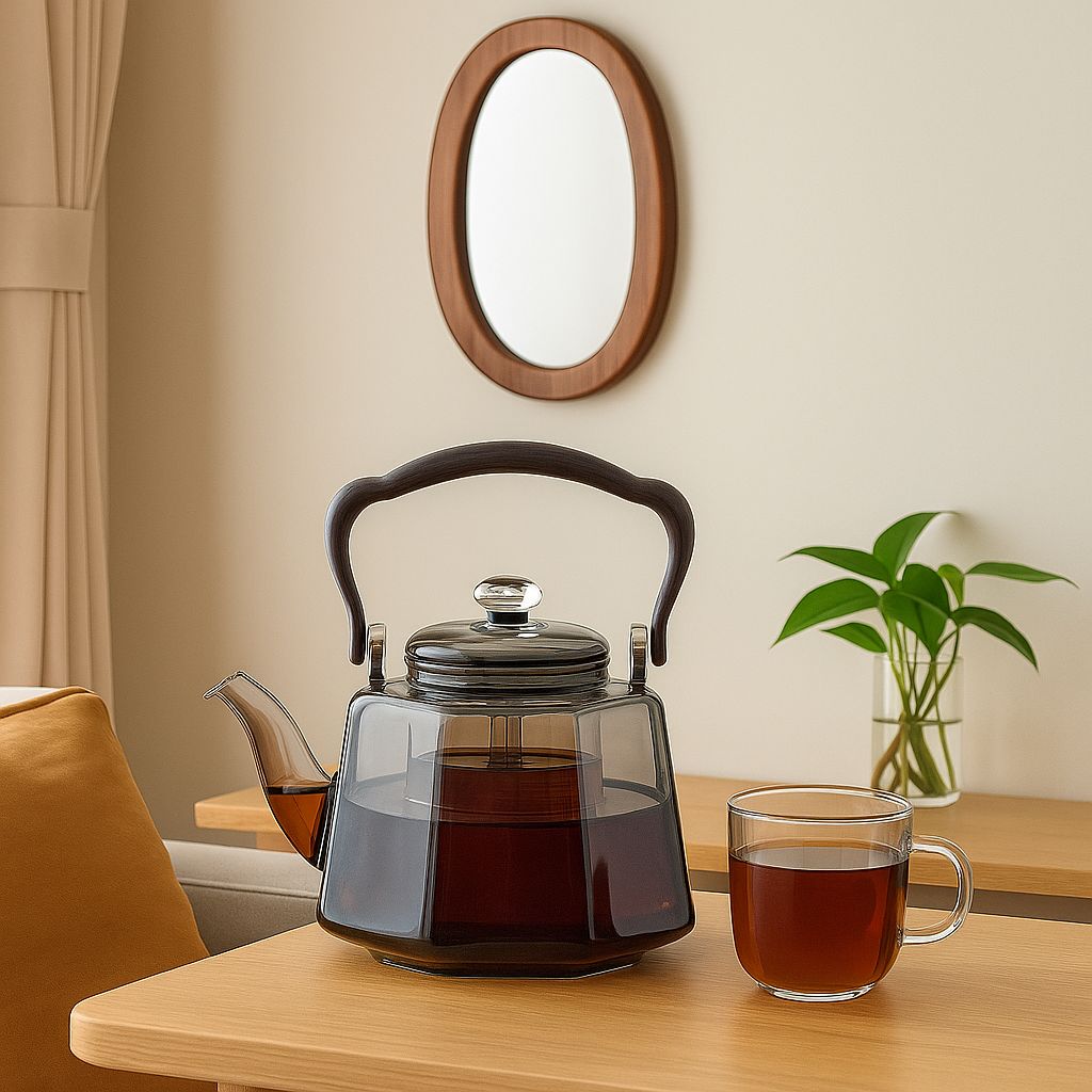 Flix Halcyon Heat-Resistant Glass Teapot With Infuser