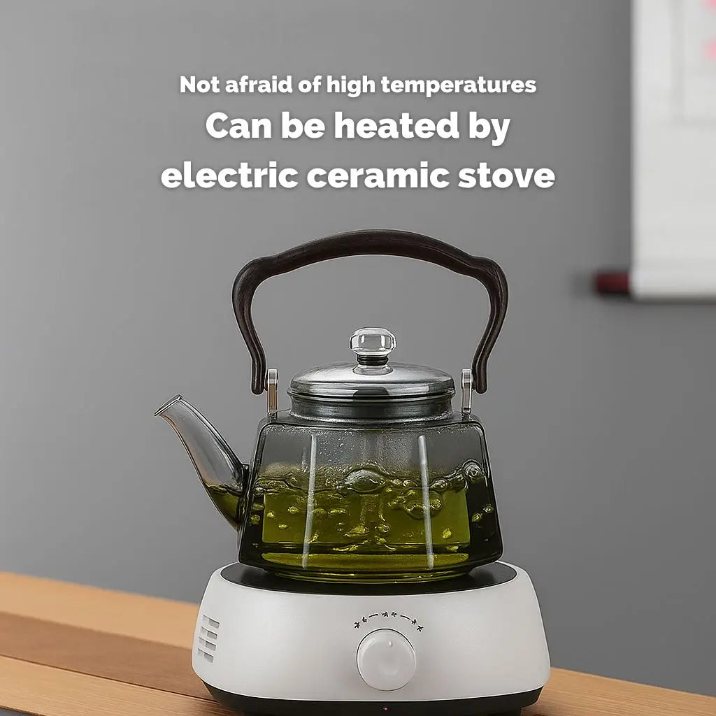 Flix Halcyon Heat-Resistant Glass Teapot With Infuser Inovessa