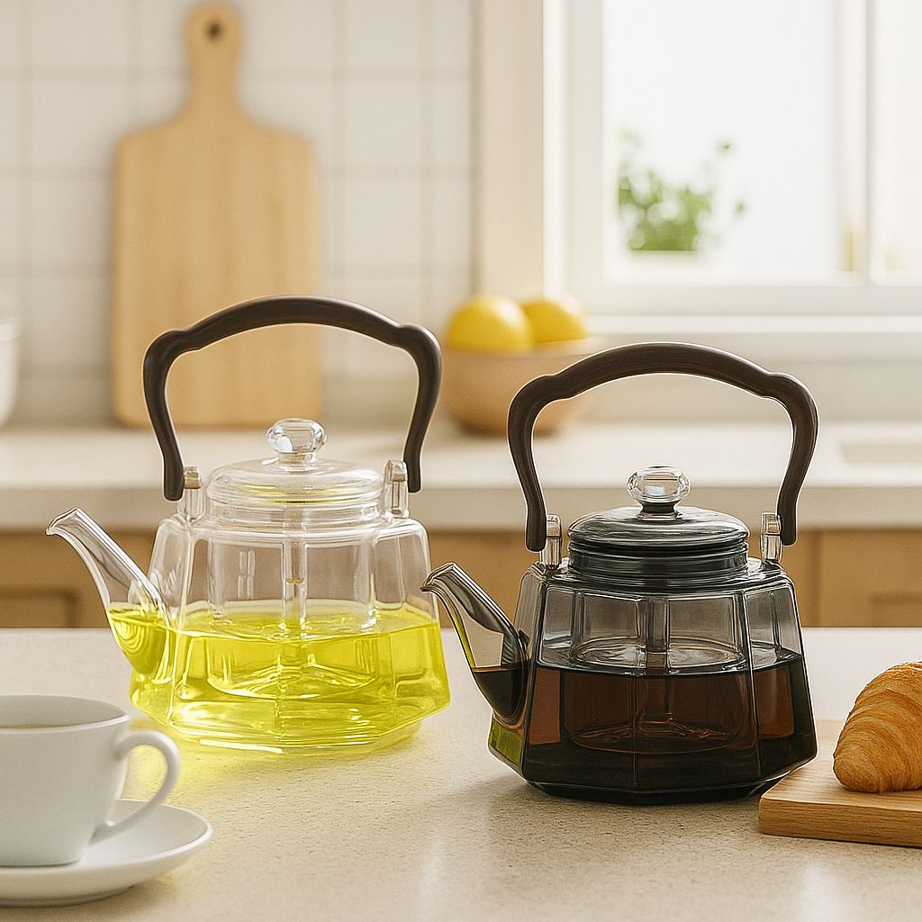 Flix Halcyon Heat-Resistant Glass Teapot With Infuser
