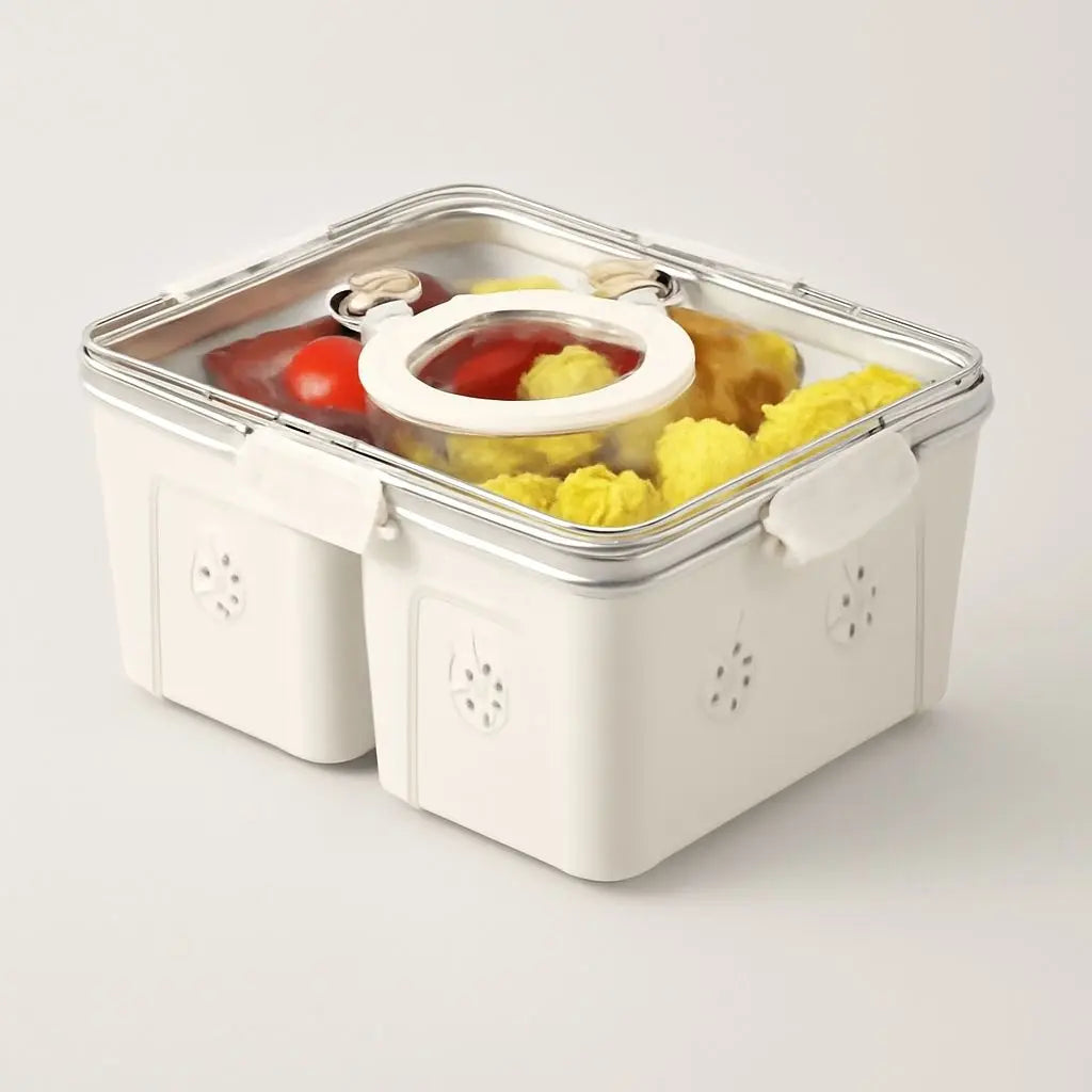 Airtight borosilicate glass storage jar with secure bamboo lid, stackable design for organized kitchen storage