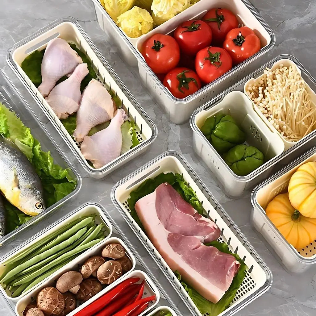 Stackable glass food container with airtight bamboo seal, essential for meal prep and kitchen storage solutions