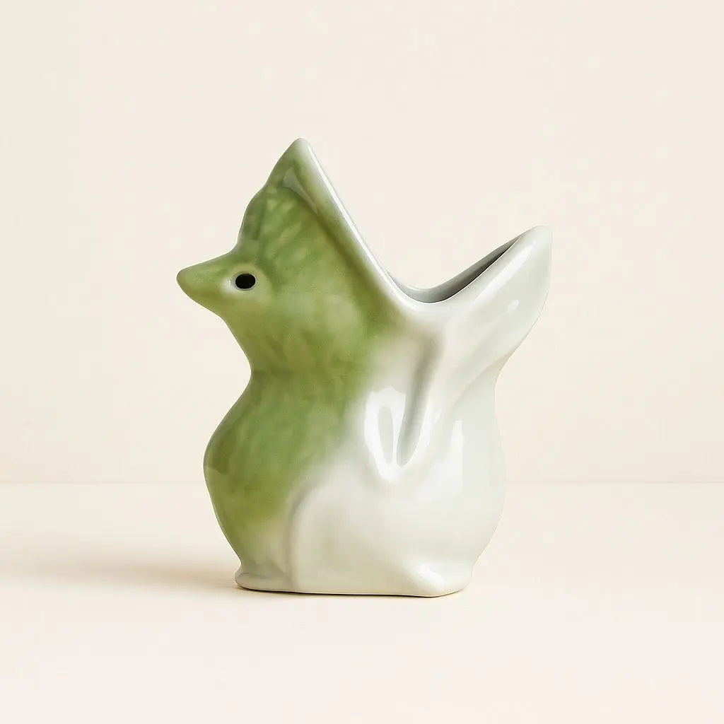 handcrafted decorative pot with glossy finish for small plants