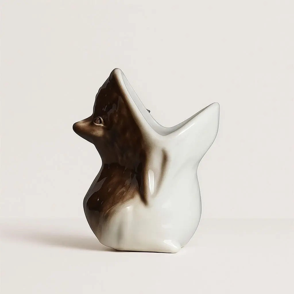 handcrafted decorative pot with glossy finish for small plants