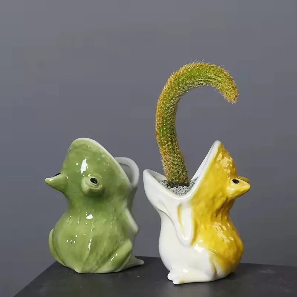 handcrafted decorative pot perfect for succulents and small plants