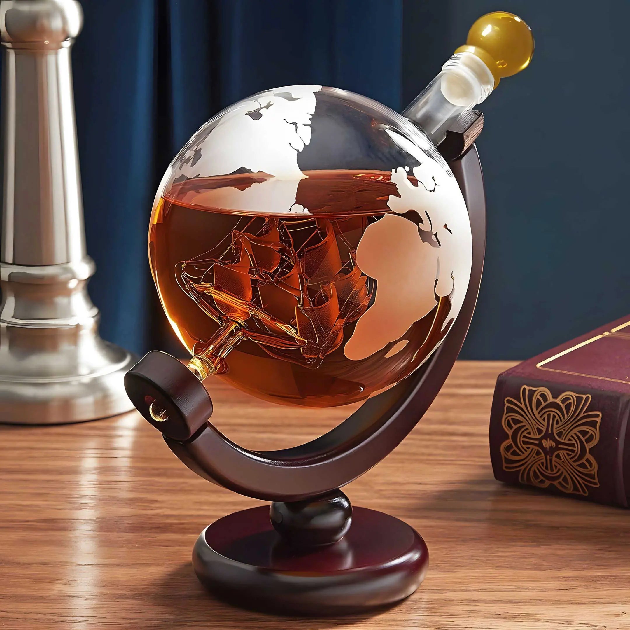 GlobeTaste™ - Globe Whiskey Decanter 850ml/28.7oz Inovessa