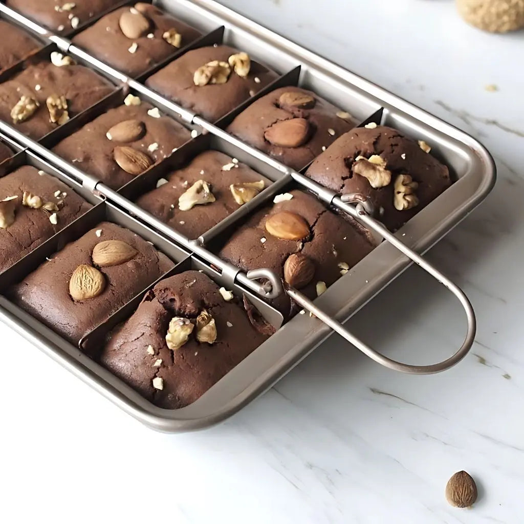 Complete Harper brownie baking pan set with removable divider for professional brownie making at home