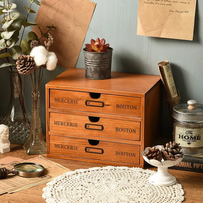 Heritage Vintage Wooden Storage Drawer Inovessa