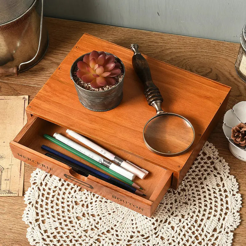 Heritage Vintage Wooden Storage Drawer Inovessa