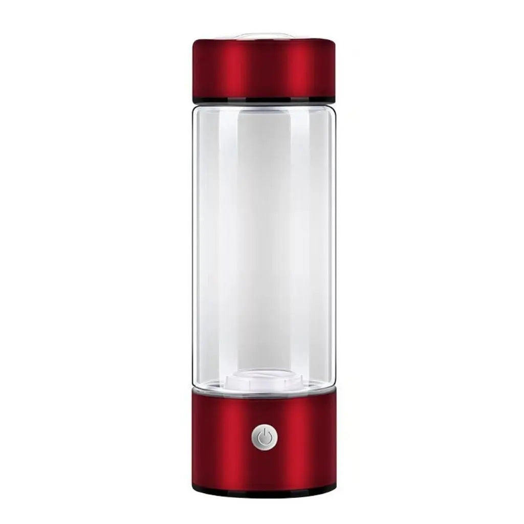Portable hydrogen water bottle for daily hydration and wellness with modern borosilicate glass construction