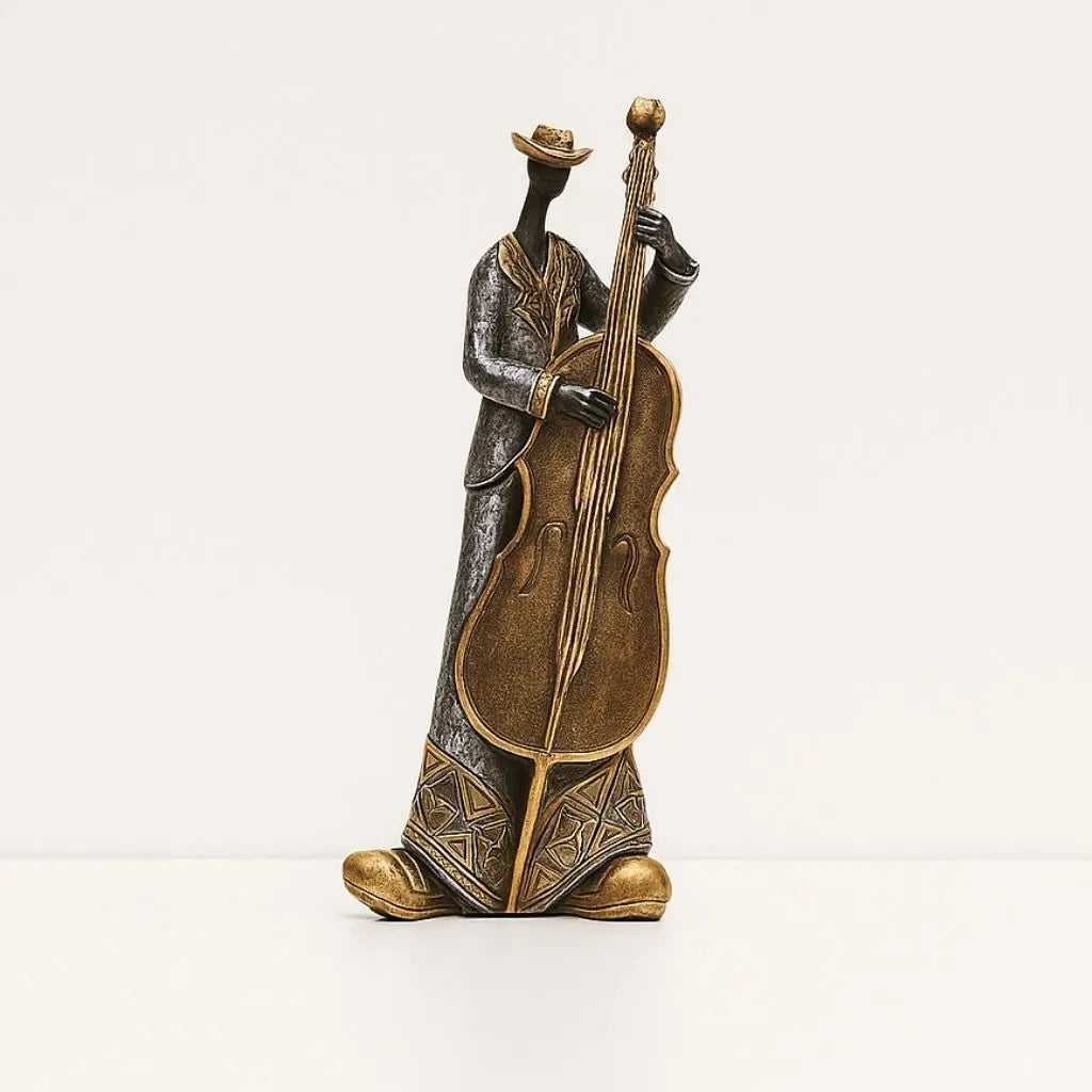 Premium resin jazz musician statue decorative figurine perfect gift for music lovers and collectors