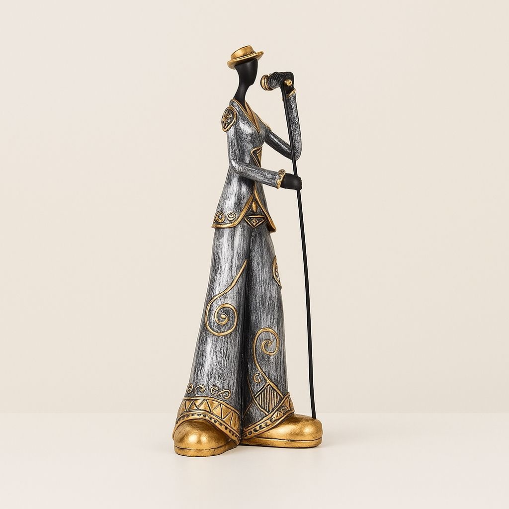 Detailed musician figurine jazz art resin collectible with fine craftsmanship for display shelves