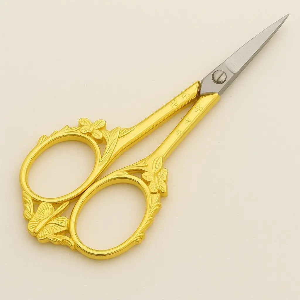 Vintage style butterfly handle scissors for embroidery crafts sewing stainless steel blade