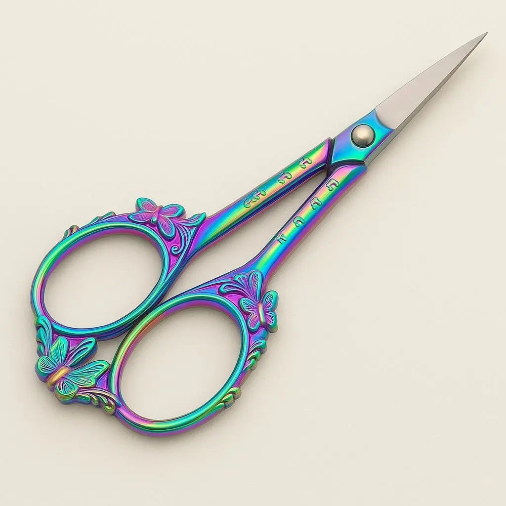 Decorative embroidery scissors with butterfly handle design stainless steel craft sewing tool