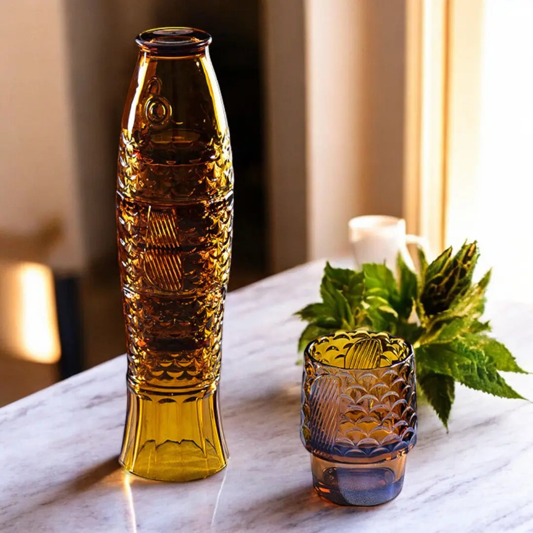 Koi Harmony Stackable 4 Glass Cups Set Inovessa