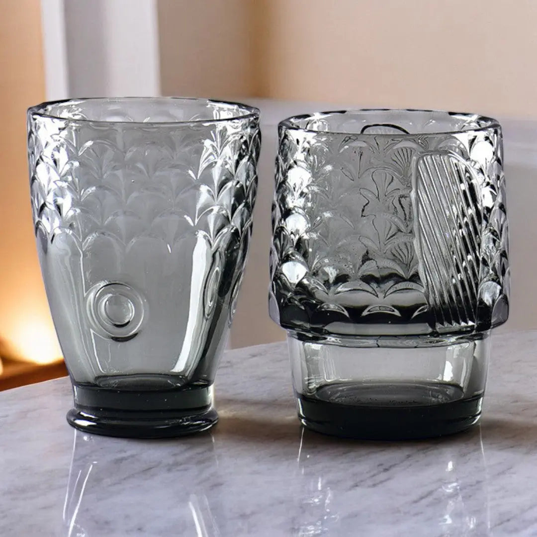 Koi Harmony Stackable 4 Glass Cups Set Inovessa
