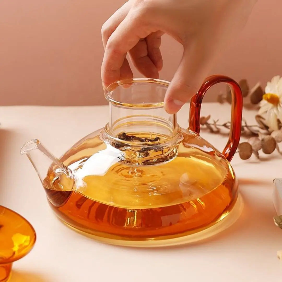 Heat resistant glass teacup 150ml with Nordic design for hot tea drinking