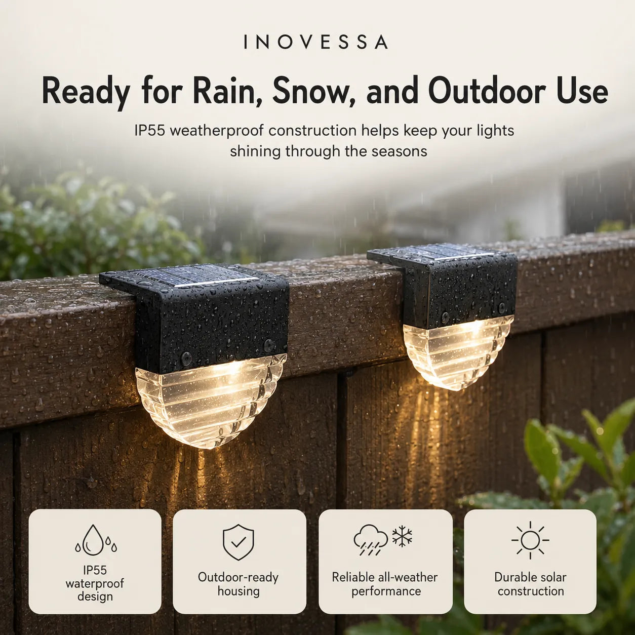 Lumira Solar Deck & Fence Lights (6-Pack)