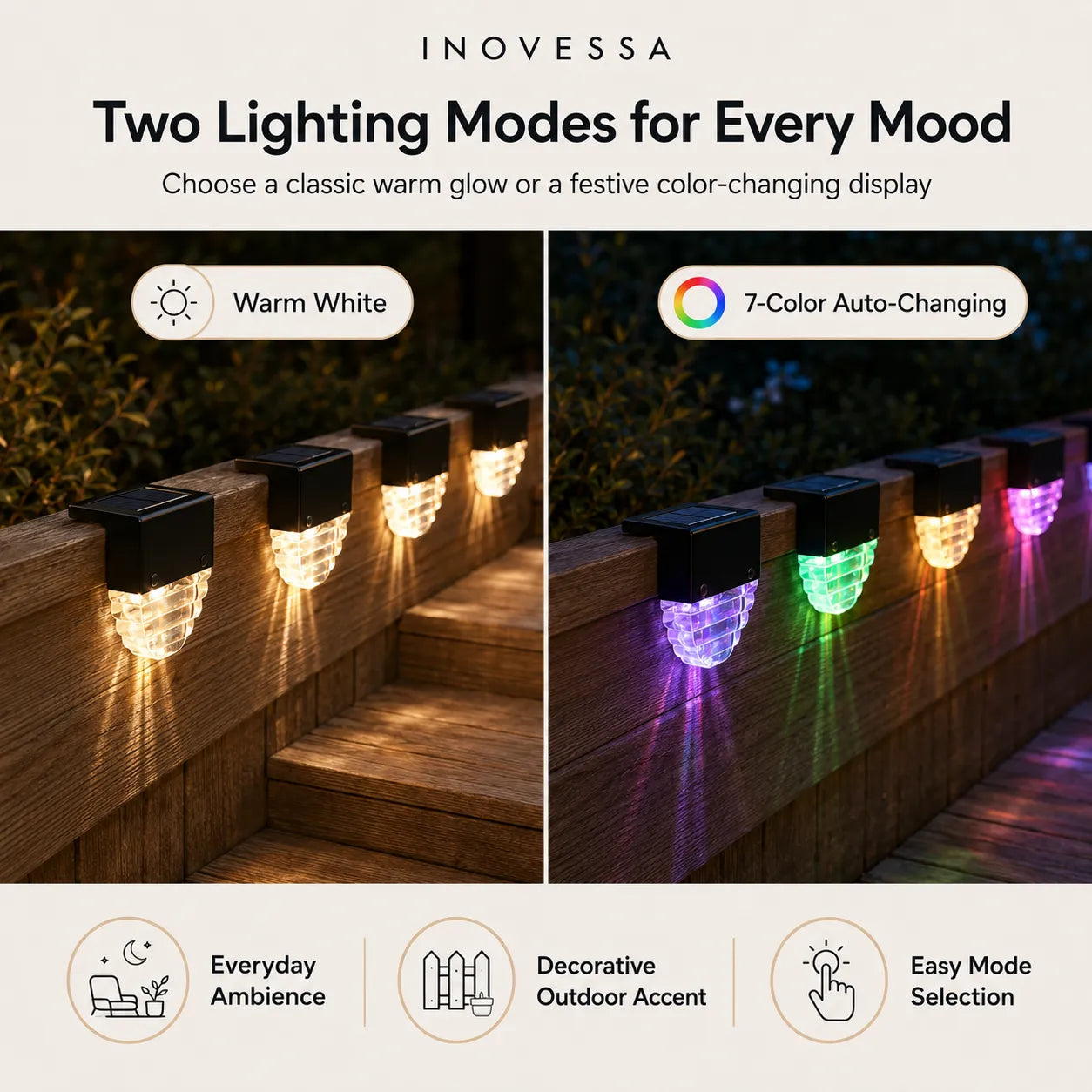 Lumira Solar Deck & Fence Lights (6-Pack)