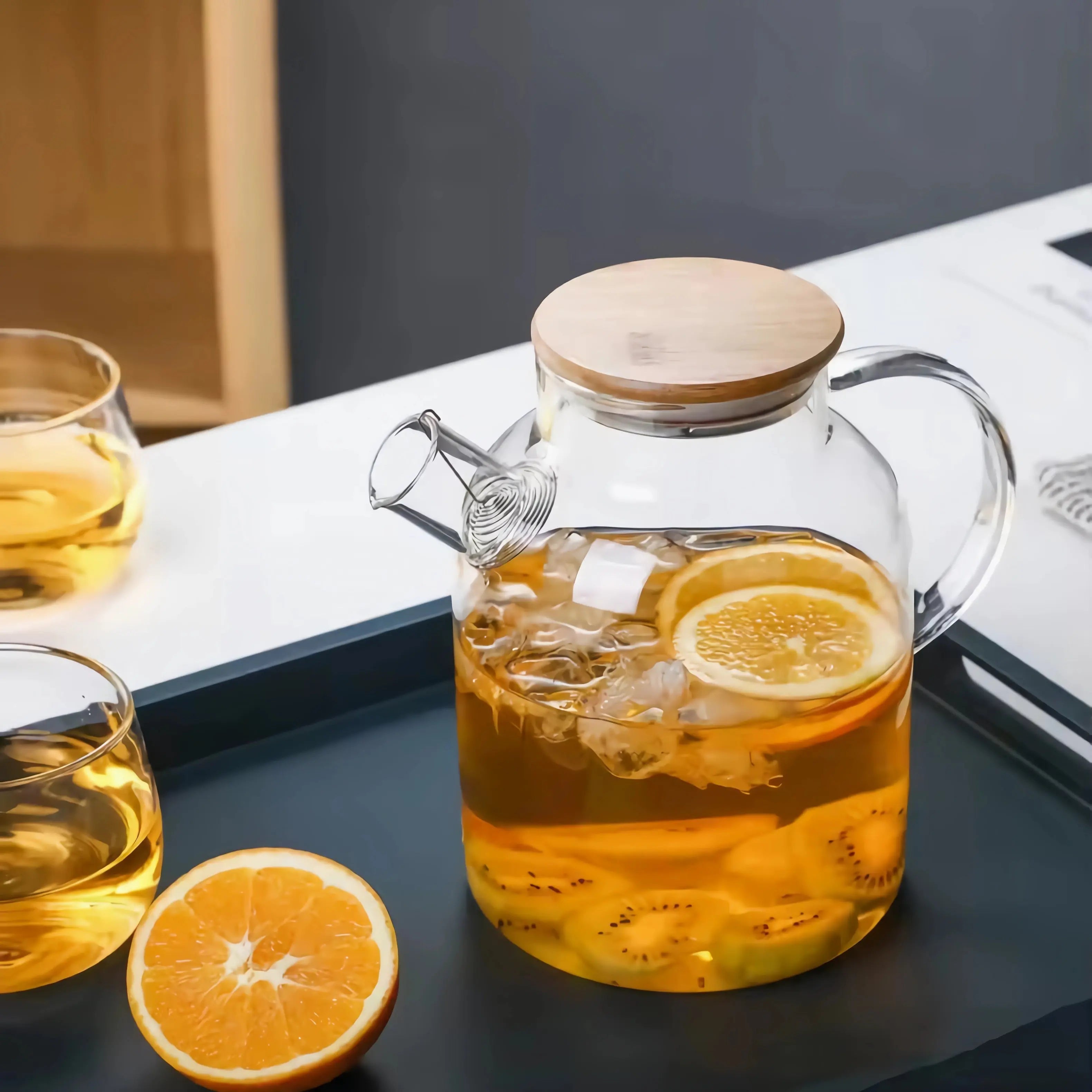 Lynn Bamboo Glass Teapot 1.8L (61oz) Inovessa