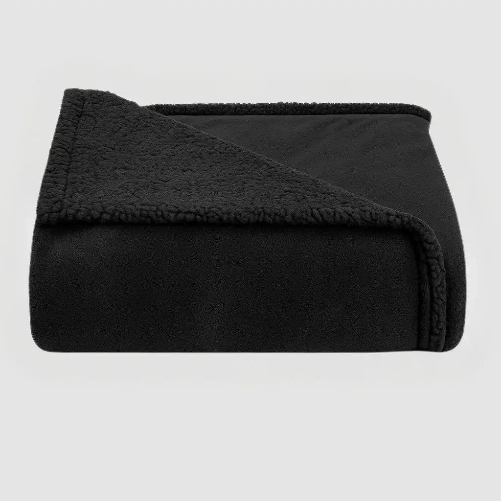 Black waterproof blanket for couples